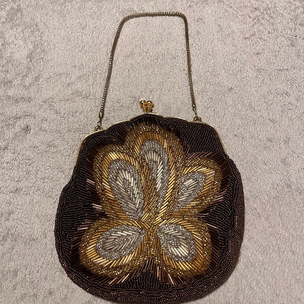 Elegant Regale Vintage Beaded Evening Bag